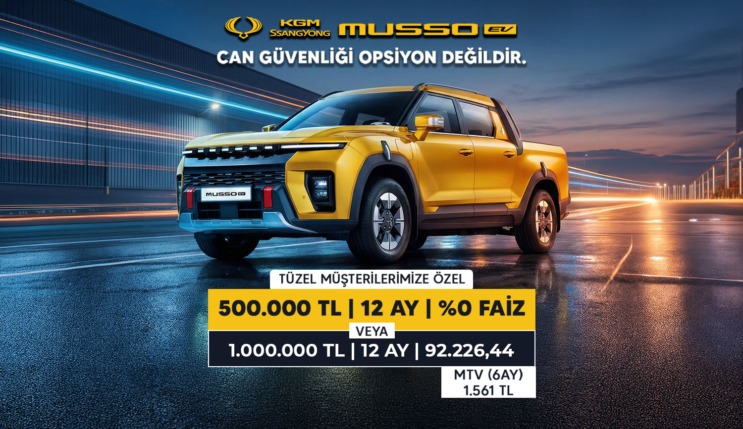 Adaşen Ssangyong KGM Musso EV Kampanya Şubat